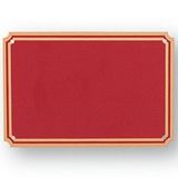Blank Red Screened Plate W/Notched Corners & 4 Holes (4