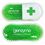Custom Green Pill Capsule Hot/ Cold Pack with Gel Beads, 5" L x 2 1/2" W x 1/2" Thick, Price/piece