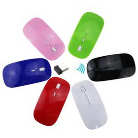 Custom Wireless Optical Mouse, 4" L x 2 1/6" W
