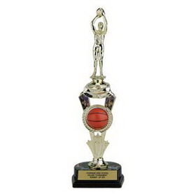Custom Trophy w/Basketball Spinner & Figure (12 1/2")