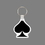 Key Ring & Punch Tag - Playing Card Spade Symbol, Price/piece