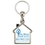 Custom Metal Key Tag, House Shape with House Shaped Printed Image on 2 Sides, 1.50" W x 3.125" H, Price/piece