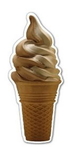 Custom Soft Serve Ice Cream Cone Magnet - 5.1-7 Sq. In. (30MM Thick)