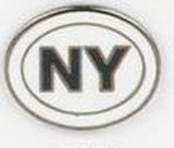 Custom New York State Abbreviation Stock Cast Pin
