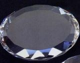 Custom Crystal Gem Cut Circular Paper Weight (5/8