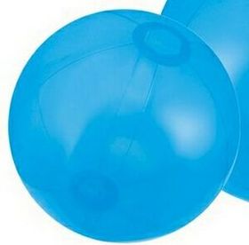 Custom 12" Inflatable Translucent Blue Beach Ball