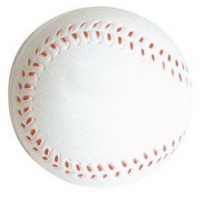 Custom Slow Return Foam Baseball Squeezies Stress Reliever, 2.5" Diameter