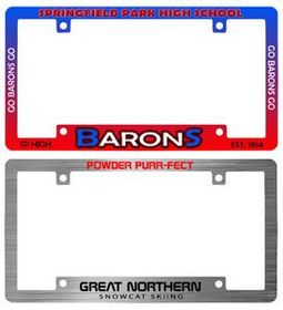 Custom License Plate Frame, 12.25" L X 6.25" W