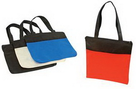 Custom Non-Woven Tote Bag with Zipper (15"x16"x1-1/4")