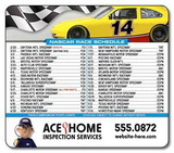 Custom 25 Mil NASCAR Sport Schedules Magnet w/ Round Corners (3.5