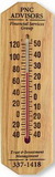 Custom Large Oak Wood Thermometer, 3 1/2