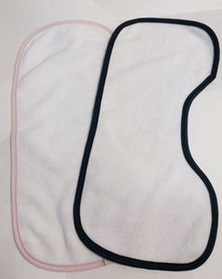 Custom Dual Layered Terry Cotton Baby Burp Cloth, 6" W X 13" H