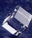 Custom Crystal Standing Cube Paper Weight (1-9/16