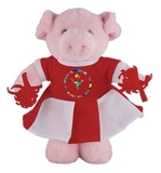 Custom Soft Plush Pig in Cheerleader Outfit 8