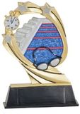 Custom Swimming Cosmic Resin Figure Trophy (7
