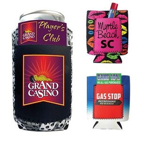 Custom Neoprene Can Cooler With Pocket, 4" W X 5" H