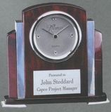 Blank Rosewood Piano Finish Clock with Metal Accents (6 3/4