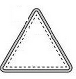 Custom Triangle Printed Stock Lapel Pin (13/16