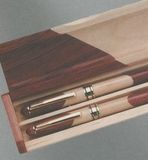 Blank Maple/ Rosewood Pen & Pencil In Case
