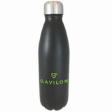 Custom 17 oz Stainless Bottle Vacuum Insulated Passivated Black