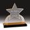 Custom Gold Carved Star Impress Acrylic Award (7 1/4"), Price/piece