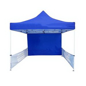 Custom Pop Up Tent With Back and Side Walls, 118 1/8" L x 118 1/8" W