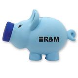 Custom Jumbo Blue Piggy Bank