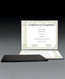 Custom Black Faux Leather Certificate Holder, 11 1/2