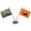 Custom 5.1-6.9" Metal Telescopic Flagpole With Two Double Sided Flags, Price/piece
