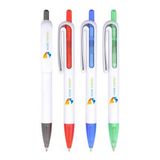 Custom Plastic Ballpoint Pen w/inner tube and color tip, 5 1/2