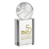 Custom Crystal Globe Book Award, 5 1/2