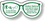 Custom Stock Eye Glasses Magnet .020, Screen-printed on White Matte Vinyl Topcoat, 1.19" H x 2.69" W x 0.02" Thick, Price/piece