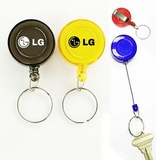 Round Retractable Key Holder with Metal Clip