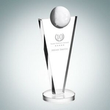 Custom Success Globe Optical Crystal Award (Medium), 8 1/2