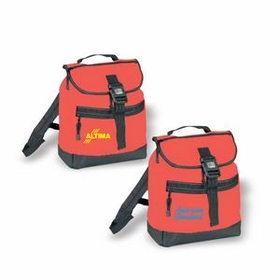 Custom Reflector Backpack w/ Leather-Like Bottom, 12" L x 14" W x 6" H