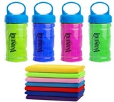 Custom Cooling Towel in Carry Bottle w/Clip, 33 1/2