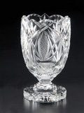 Custom Hand Made 30 percent Lead Irish Crystal Silverleaf Trophy Cup (10