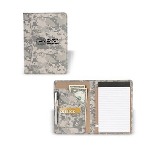 Custom Digital Camo Padfolio, Personal Jotter, Notebook, 6" L x 8.5" W x 1/2" H