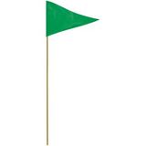 Custom Green Day-Glo Plasti-Cloth Mounted Real Estate Flag Pennant