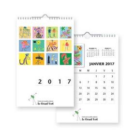 Large Wall Calendar w/ Custom Images (11 1/2"x17")