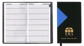 Custom Keystone Series Soft Cover 2 Tone Vinyl Address Book, 3 5/8" W X 6 1/4" H