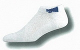 Custom White Heel & Toe or Tube Sock Footie w/ Knit-in Design (7-11 Medium)