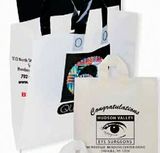 Custom Low Density Soft Loop Shopper Bag w/ Cardboard Bottom (8