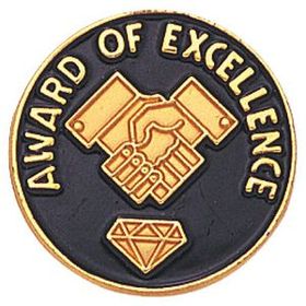 Blank Epoxy Enameled Scholastic Award Pin (Award of Excellence), 7/8" Diameter