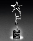Custom Argent Star Cast Aluminum Award, 3
