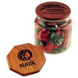 Custom Candy Jar w/ Wooden Lid (16 Oz.)