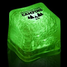 Custom 1 3/8" Green Lited Ice Cube