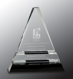 Custom Crystal Split Triangle Award, 5.5