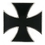 Blank Black Iron Cross Lapel Pin, 1" H X 1" L, Price/piece