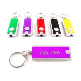 Custom LED Key Tag/Keychain With Flashlight, 2 3/8" L x 15/16" W x 3/8" Thick